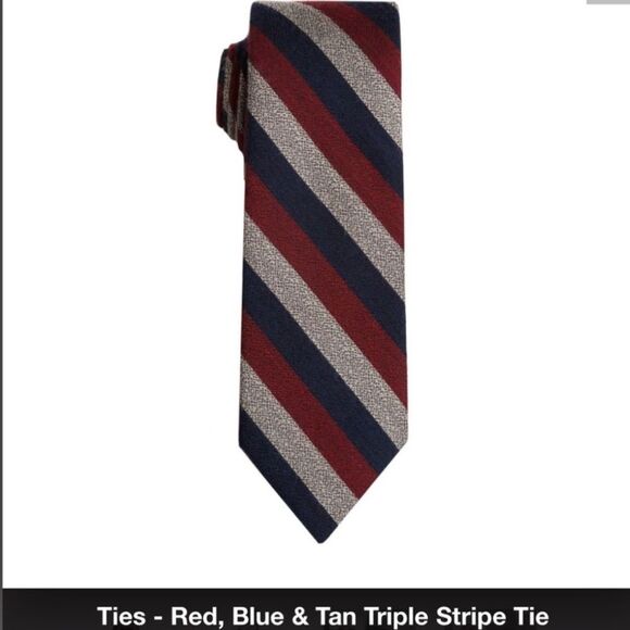 Knottery New York Diagonal Triple Stripe Tie - Picture 9 of 9